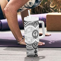Aiga Samoa Raised Fist Tumbler With Handle Polynesian Tribal Tattoo Art Family Pride TS04 - Polynesian Pride