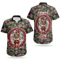 Samoa Aiga Polynesian Couples Matching Off Shoulder Maxi Dress and Hawaiian Shirt Tropical Floral Hibiscus Pattern Island Heritage TS04 - Polynesian Pride