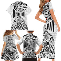 Hawaii Family Matching Short Sleeve Bodycon Dress and Hawaiian Shirt with Polynesian Turtle TS04 - Polynesian Pride