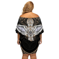 Polynesian Hawaii Tattoo Off Shoulder Short Dress TS04 - Polynesian Pride