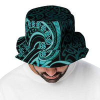 Turquoise New Zealand Mangopare Bucket Hat Aotearoa Maori Koru Style LT14