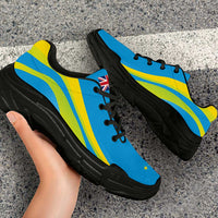 Tuvalu Chunky Sneakers Flag-Inspired Curve Style