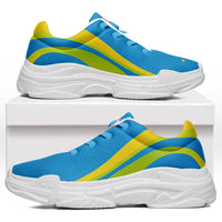 Tuvalu Chunky Sneakers Flag-Inspired Curve Style