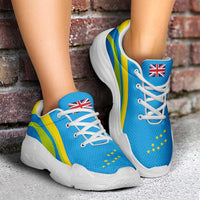 Tuvalu Chunky Sneakers Flag-Inspired Curve Style