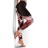 Ulaula Aloha Hawaii Lei Leggings Tropical Flowers Elegant Vibe - Polynesian Pride
