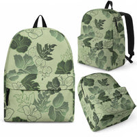 Vesuvian Green Aloha Hawaii Hibiscus Orchid Seamless Backpack