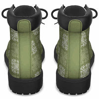 Vesuvian Green Palaka Quilt Hawaii All Season Boots Traditional Hawaii-plaid Pattern - Polynesian Pride