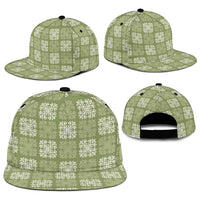 Vesuvian Green Palaka Quilt Hawaii Snapback Cap Traditional Hawaii-plaid Pattern - Polynesian Pride