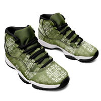 Vesuvian Green Palaka Quilt Hawaii Sneakers J11 Traditional Hawaii-plaid Pattern - Polynesian Pride