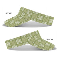 Vesuvian Green Palaka Quilt Hawaii Sun Visor Cap Traditional Hawaii-plaid Pattern LT14 - Polynesian Pride