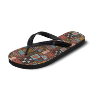 Vintage Hawaiian Quilting Patterns Flip Flops Brown Style Tribal Fabric Patchwork - Polynesian Pride