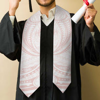 White Sunday Lotu Tamaiti Graduation Stole Polynesian Wave Pastel Blush - Polynesian Pride