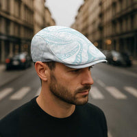 White Sunday Lotu Tamaiti Jeff Hat Polynesian Wave Pastel Cyan - Polynesian Pride