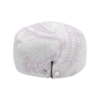 White Sunday Lotu Tamaiti Jeff Hat Polynesian Wave Pastel Mauve - Polynesian Pride