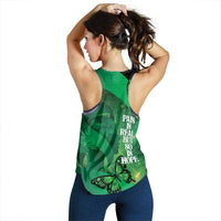 World Mental Health Awareness Month Women Racerback Tank Warriors Brave Strong Galaxy Vibes - Polynesian Pride