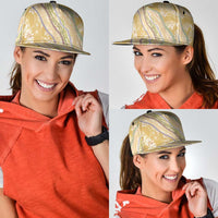Yellow Palaka Hawaii Leis Snapback Cap Hawaiian-plaid Elegant Tropical Vibes - Polynesian Pride