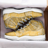 Yellow Palaka Quilt Hawaii Sneakers J11 Traditional Hawaii-plaid Pattern - Polynesian Pride