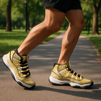 Yellow Palaka Quilt Hawaii Sneakers J11 Traditional Hawaii-plaid Pattern - Polynesian Pride