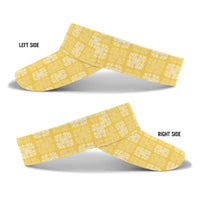 Yellow Palaka Quilt Hawaii Sun Visor Cap Traditional Hawaii-plaid Pattern LT14 - Polynesian Pride