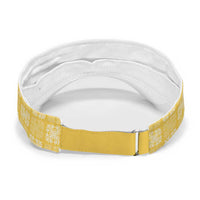 Yellow Palaka Quilt Hawaii Sun Visor Cap Traditional Hawaii-plaid Pattern LT14 - Polynesian Pride