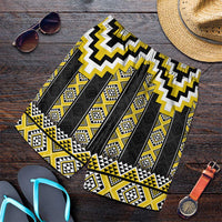 Yellow Taniko Aotearoa Shorts for Men Niho Taniwha Mix Poutama LT14