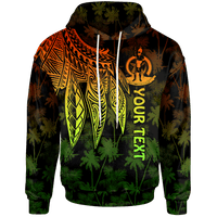 Vanuatu Custom Hoodie Polynesian Wings (Reggae) Unisex Reggae - Polynesian Pride