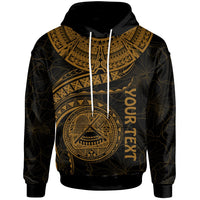 American Samoa Polynesian Custom Hoodie American Samoan Waves (Golden) Unisex Golden - Polynesian Pride