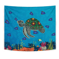 Sea Cartoon Tapestry Wall Tapestry Blue - Polynesian Pride