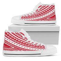 Polynesian High Top Shoes - Red Version - Polynesian Pride