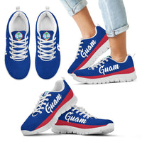 Guam Sneakers - Guam Coat Of Arms New Blue Style - Polynesian Pride