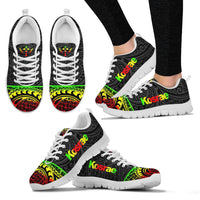Kosrae Sneakers - Kosrae Flag Micronesia Reggae Style - Polynesian Pride