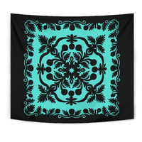 Hawaii Tapestry Royal - Turquoise Ver 2 Wall Tapestry 75cm*90cm Turquoise - Polynesian Pride