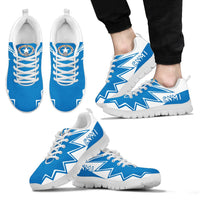 Northern Mariana Islands Sneakers - CNMI Flag Thunder Style Unisex White - Polynesian Pride