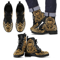 Hawaii Leather Boots - Tribal Gold Gold - Polynesian Pride