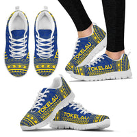Tokelau Sneakers - Tokelau Polynesian Chief Tattoo Blue Yellow Version - Polynesian Pride