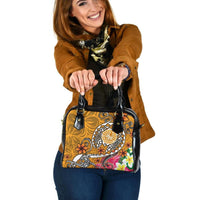 Tahiti Shoulder Handbag - Turtle Plumeria (Gold) One Size Gold - Polynesian Pride