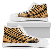 Polynesian High Top Shoes - Gold Black Version - Polynesian Pride