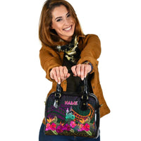New Caledonia Polynesian Personalised Shoulder Handbag - Summer Hibiscus One Size Reggae - Polynesian Pride