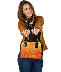 Sun In Leo Zodiac Shoulder Handbag Polynesian Tattoo Simple - Orange One Size Orange - Polynesian Pride