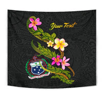 Samoa Polynesian Custom Personalised Tapestry - Plumeria Tribal - Polynesian Pride
