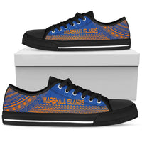 Marshall Islands Low Top Shoes - Polynesian Flag Chief Version - Polynesian Pride