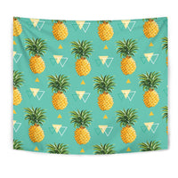 Pineapple Morden Tapestry Wall Tapestry Green - Polynesian Pride