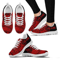 Cook Islands Polynesian Sneakers - Circle Style 02 Women's Sneakers White - Polynesian Pride