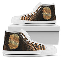 Wild Shark Polynesian High Top Shoes Unisex White - Polynesian Pride