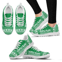 Norfolk Island Sneakers - Norfolk Island Polynesian Chief Tattoo Green Version - Polynesian Pride