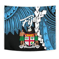 Fiji Polynesian Tapestry - Tribal Wave Tattoo Flag Style - Polynesian Pride