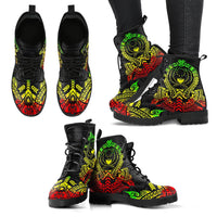 Pohnpei Leather Boots - Tribal Reggae - Polynesian Pride