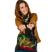 Pohnpei Shoulder Handbag - Reggae Shark Polynesian Tattoo One Size Reggae - Polynesian Pride