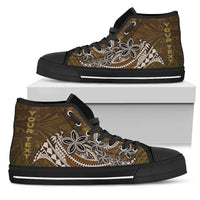Chuuk Custom Personalised High Top Shoes - Polynesian Boar Tusk - Polynesian Pride