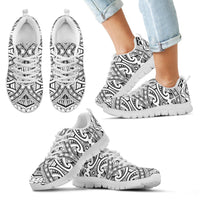 Poly Tribal Sneakers 02 Kid's Sneakers White - Polynesian Pride